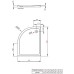 Акриловый поддон для душа Radaway Tasos Plus E 100x80 R Белый