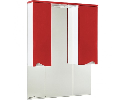 Зеркало со шкафом Bellezza Эйфория 100 4619117180039 с подсветкой Красное