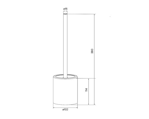 Ершик для унитаза Iddis BRU02POi47 Хром
