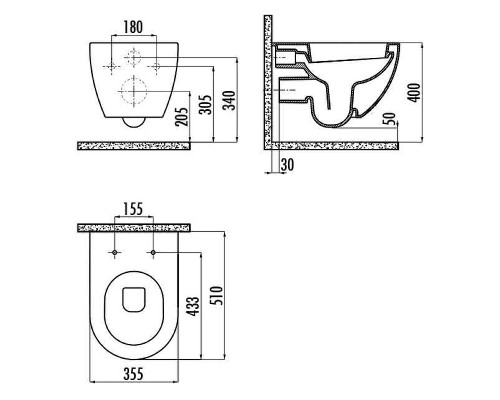 Унитаз Creavit Free FE320-11CM00E-0000 подвесной Капучино матовый без сиденья