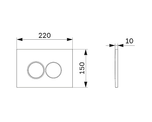 Клавиша смыва AM.PM Pro С L I070131 Хром матовый