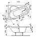 Акриловая ванна VAGNERPLAST SELENA 147 Left VPBA141SEL3LE-04