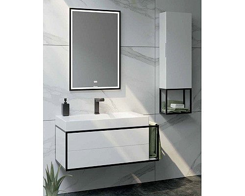 Тумба под раковину Clarberg Logic 100 L LOG0110L подвесная Белая