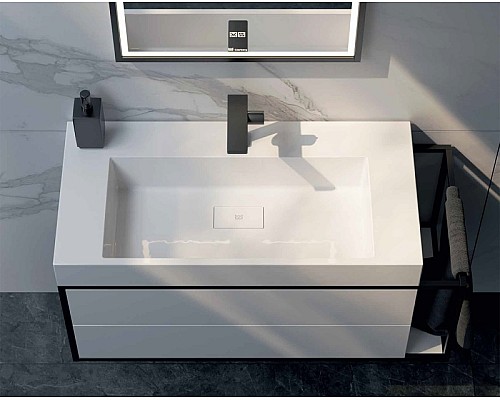 Тумба под раковину Clarberg Logic 100 L LOG0110L подвесная Белая