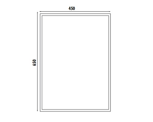 Зеркало Creavit 45 TB500 Серое