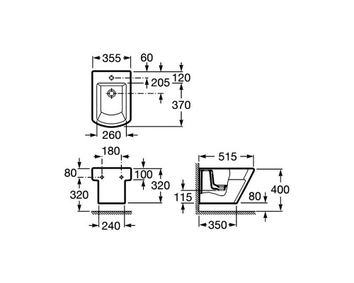 Биде Roca Hall 357625000 подвесное