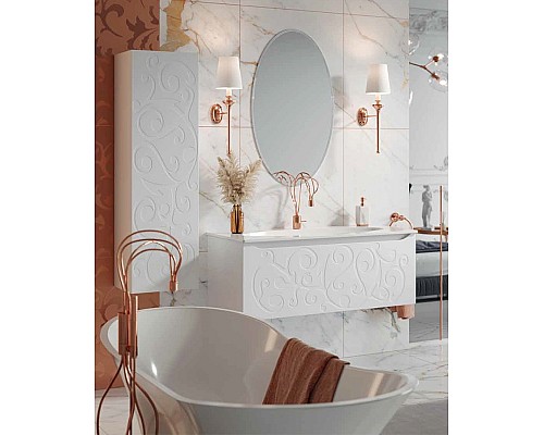 Шкаф пенал Clarberg Elegance 40 EL0504 подвесной Белый