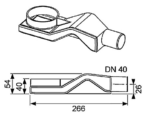 Сифон DN 40 TECE 650004 Сифон DN 40 TECE 650004
