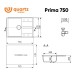 Кухонная мойка Ulgran Quartz Prima 750-08 Космос