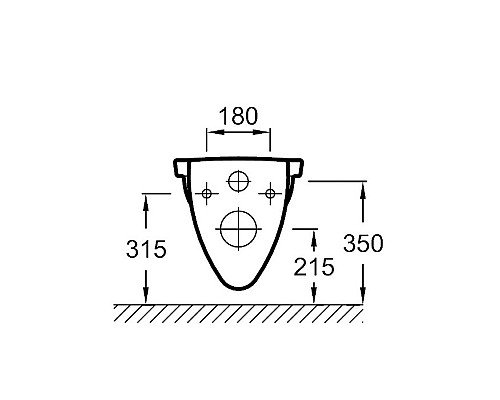 Чаша подвесного унитаза Jacob Delafon без обода 535 x 36 см EDV10200