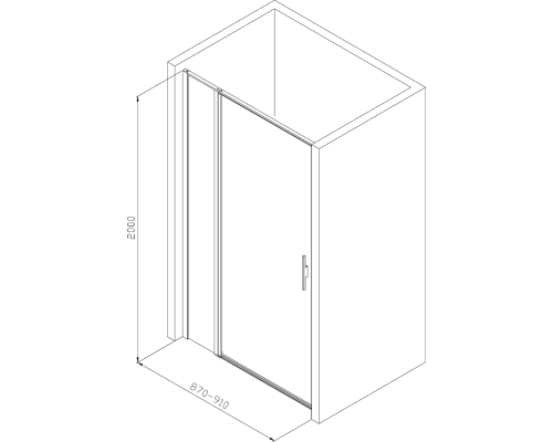 Душевая дверь Allen Brau Priority 90 3.31003.BBA Черный брашированный