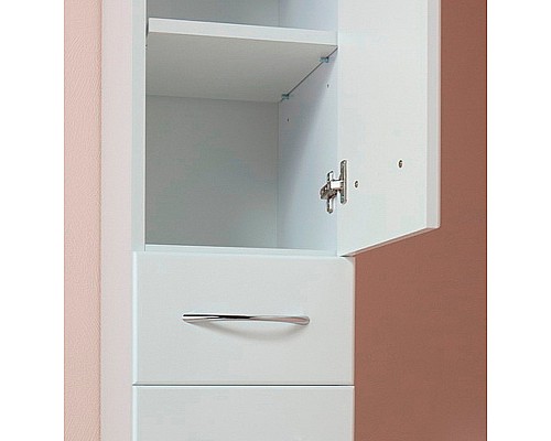 Шкаф пенал Onika Модерн 32.17 R 403212 с бельевой корзиной Белый