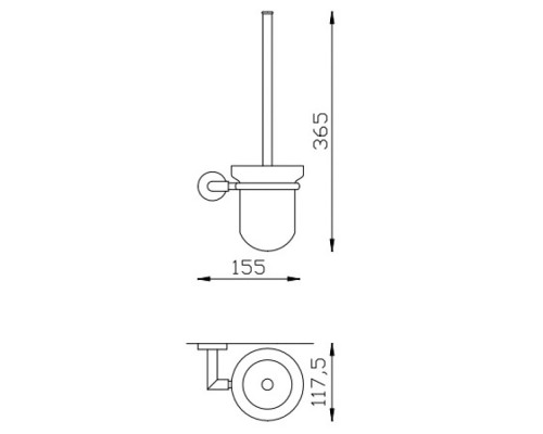 Ершик для унитаза Nofer Line 16518.W Белый