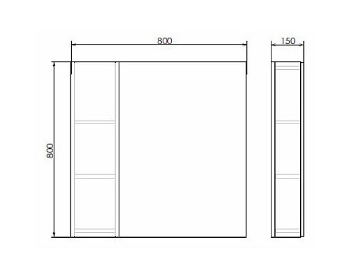 Зеркало со шкафом Comforty Осло 80 00-00006508 Бетон светлый