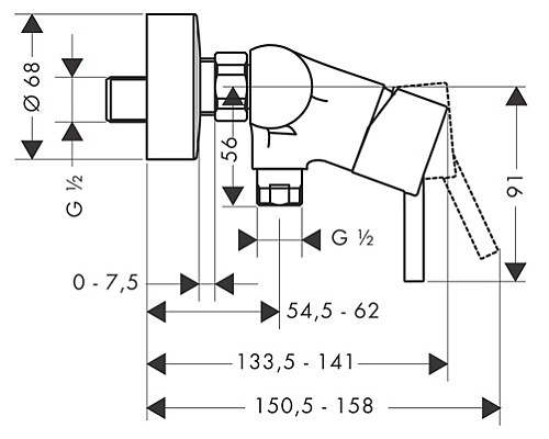 Смеситель для душа Hansgrohe Talis S2 32640000