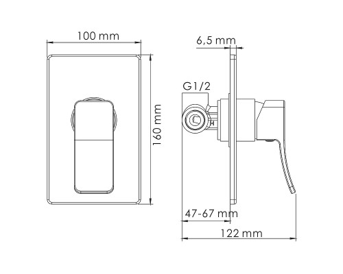 Гигиенический душ со смесителем WasserKRAFT Exter A01652 Бронза