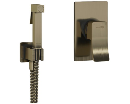 Гигиенический душ со смесителем WasserKRAFT Exter A01652 Бронза