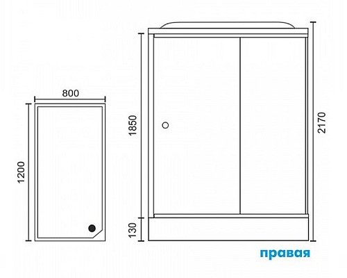 Душевая кабина Royal Bath HP 120х80 RB8120HP6-BT-R без гидромассажа
