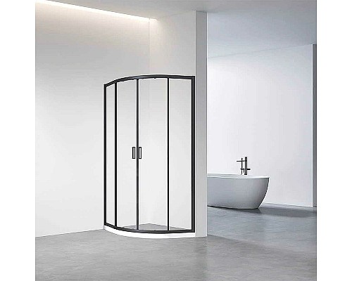 Душевой уголок Veconi Rovigo RV01B 90х90 RV01B-90-01-C7 Черный матовый
