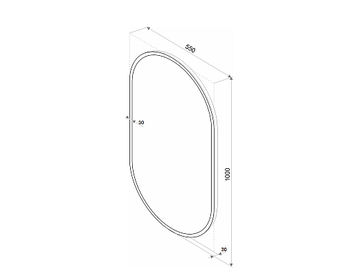 Зеркало Бриклаер Вега 55 4627125415715 с подсветкой с сенсорным выключателем и подогревом