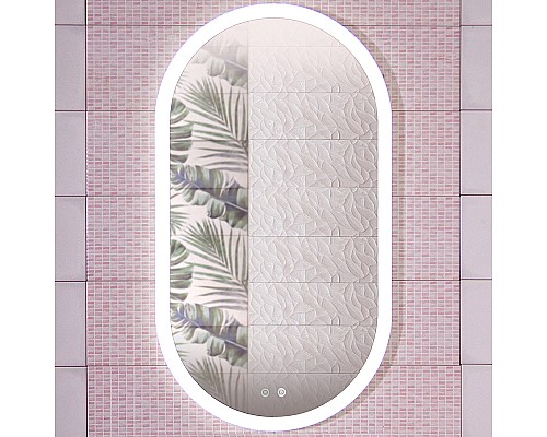 Зеркало Бриклаер Вега 55 4627125415715 с подсветкой с сенсорным выключателем и подогревом