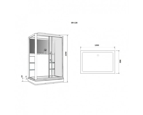 Душевая кабина Grossman GR-128L 90x135
