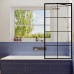 Шторка на ванну Ambassador Bath Screens 70х140 профиль Черный стекло прозрачное