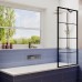 Шторка на ванну Ambassador Bath Screens 70х140 профиль Черный стекло прозрачное