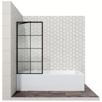 Шторка на ванну Ambassador Bath Screens 70х140 профиль Черный стекло прозрачное