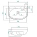 Полукруглая раковина Santek Азов 40 отверстие под смеситель справа 1WH110254