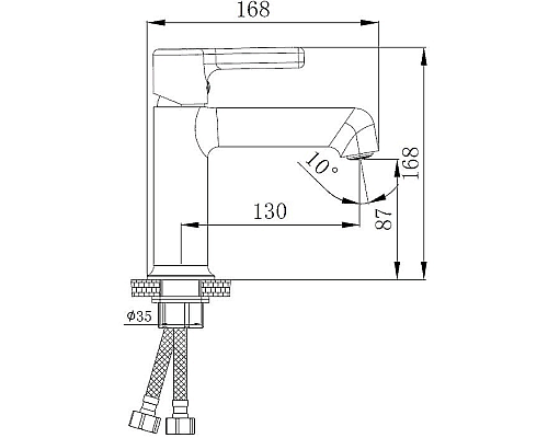 Смеситель для раковины Haiba HB10814-7 Черный матовый