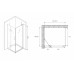 Душевой уголок Abber Zart 100x80 профиль Хром стекло прозрачное