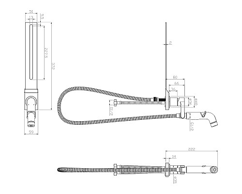 Гигиенический душ со смесителем Lemark Solo LM7170CW Хром Белый