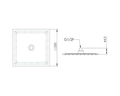 Верхний душ Remer 357UFS25X Хром