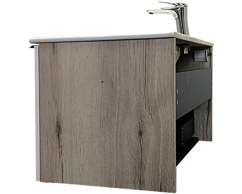 Тумба с раковиной Comforty Мерано 90 00-00008478 подвесная Дуб дымчатый