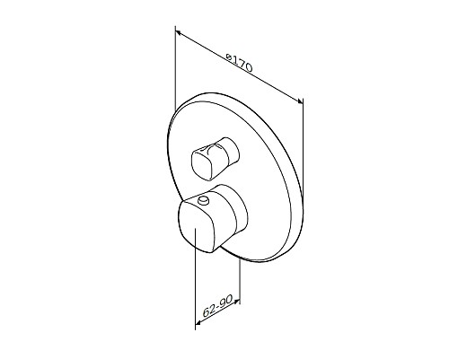 Встраиваемый смеситель AM.PM Spirit 2.1 F71A75600 170 мм