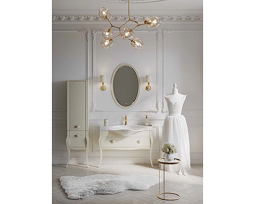 Тумба под раковину Clarberg Borgia 115 BOR0111BG Слоновая кость Патина золото