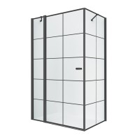 Душевое ограждение NEW TRENDY NEW SOLEO BLACK L 90x90x195 (черный)