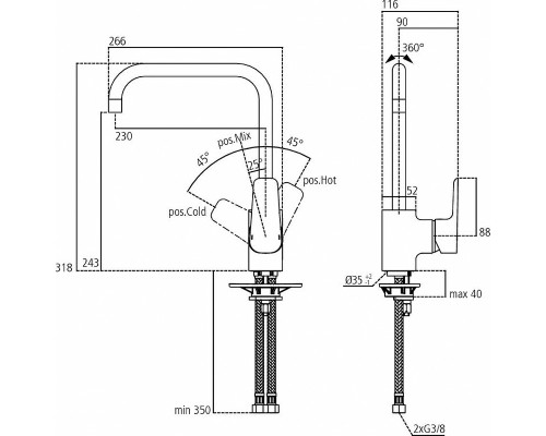 Смеситель для кухни Ideal Standard Ceraplan III B0725AA Хром