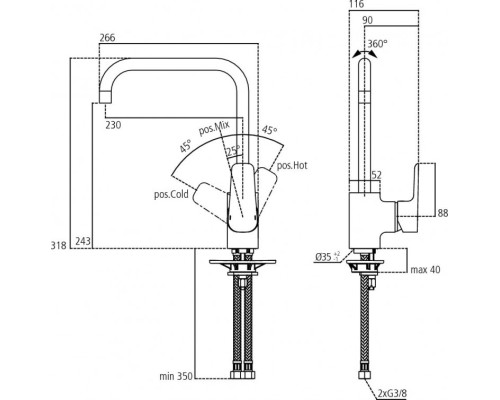 Смеситель для кухни Ideal Standard Ceraplan III B0725AA Хром