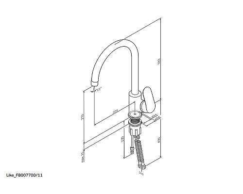 Смеситель для кухни AM.PM Like F8007722 Черный