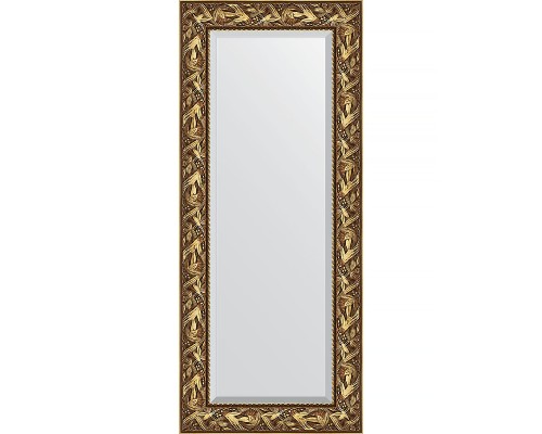 Зеркало Evoform Exclusive 139х59 BY 3519 с фацетом в багетной раме - Византия золото 99 мм