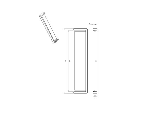Полка AltroBagno Aperto 082802 Cr