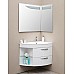 Зеркало De Aqua Трио Люкс 90 R 184504 угловое с подсветкой Белое