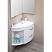 Зеркало De Aqua Трио Люкс 90 R 184504 угловое с подсветкой Белое