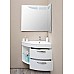 Зеркало De Aqua Трио Люкс 90 R 184504 угловое с подсветкой Белое
