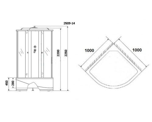 Душевая кабина Niagara Classic NG-2509-14 100x100