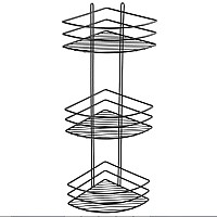 Полка корзина Fixsen FX-710B-3 угловая Черная