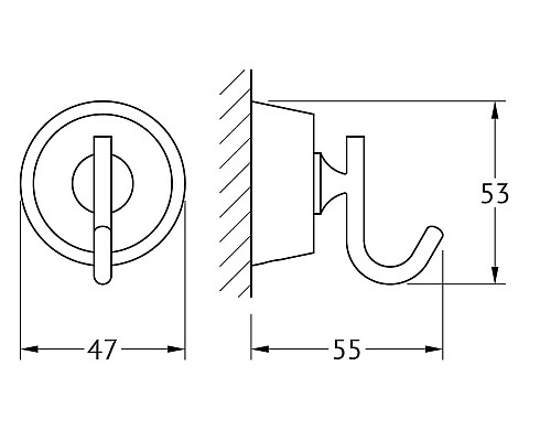 Крючок (хром) FBS VIZ 001