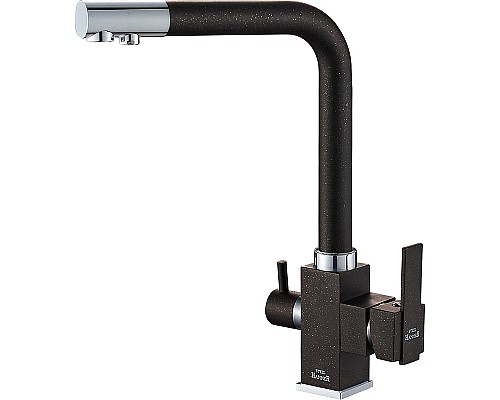 Смеситель для кухни ZorG Steel Hammer SH 805 BLACK CR Черный матовый Хром